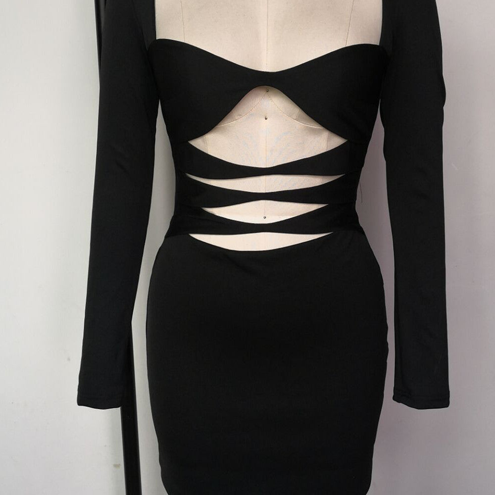 Elegant Party Dress Hollow Design