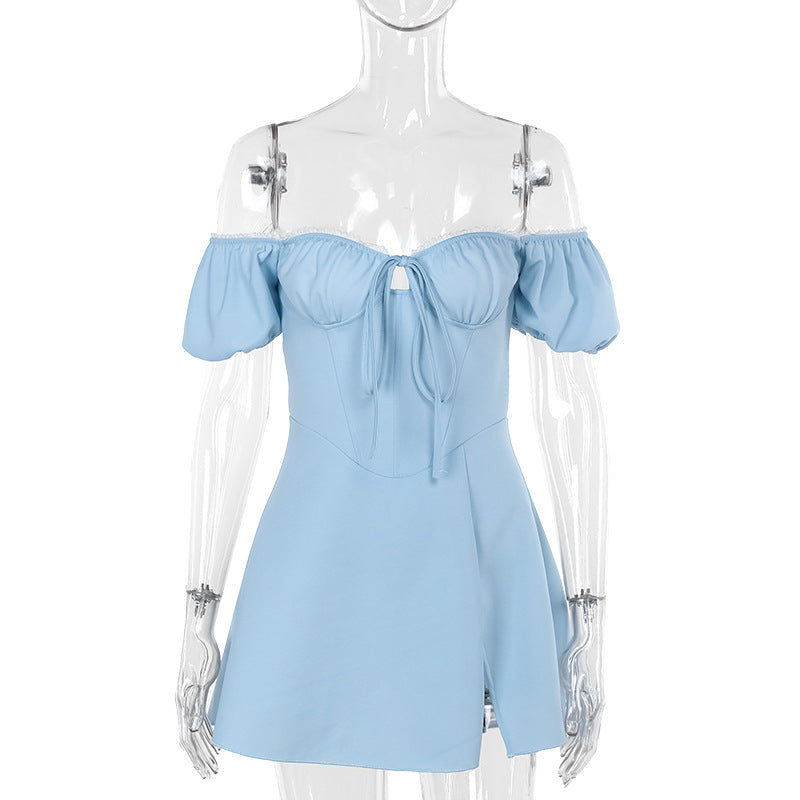 Sweet Heaven Fashion Hip Off-shoulder Split Dress Women