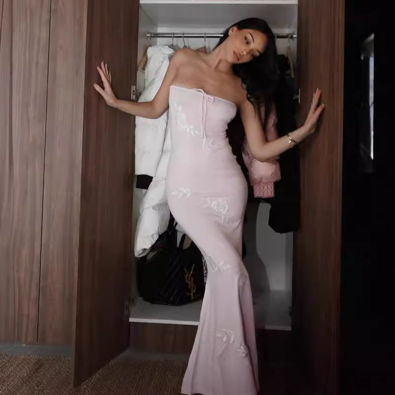 Dreamy Women's Fishtail Sheath Print Dress